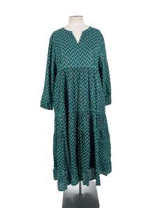 Adrift - Navy & Green Maxi Dress (Size XXL)
