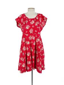 Floral: Voon - Red Mini Dress (Size M)