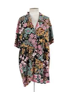 Floral: Monki - Multicoloured Mini Dress (Size L)
