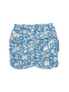 Mango - Blue & White Mini Skirt (Size L)