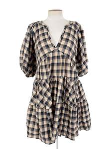 Gingham: Mineral - Multicoloured Mini Dress (Size 20)
