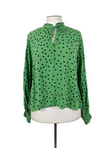 Polka Dots: Stella + Gemma - Green Blouse (Size 12)