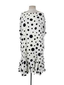 Polka Dots: Trelise Cooper - White & Black Midi Dress (Size M)