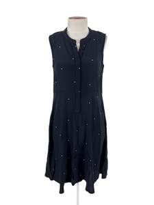 Polka Dots: Country Road - Navy Midi Dress (Size 6)