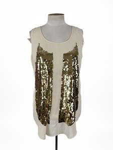 Sequin: Augustine - Beige Tank Top (Size L)