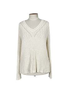 Sweaters: Max - White Sweater (Size L)