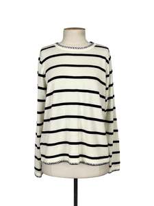 Sweaters: Ink - White Sweater (Size S)