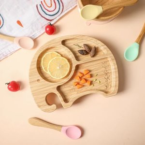 Replenish: Elephant Bamboo Plate & Spoon