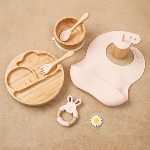 Bamboo & Silicone Feeding Set