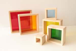6pc Primary Coloured Acrylic Blocks