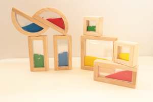8pc Sand Rainbow Blocks