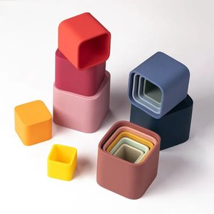 Play Learn: Silicone Pastel Stacking Cups