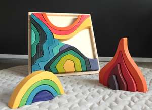 Wooden Puzzles: Large Four Elements Puzzle Stacker