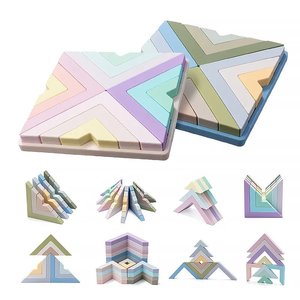 Wooden Puzzles: Silicone Geometric Puzzle/Stackers