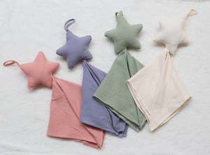 Comforters: 100% Organic Cotton Muslin Star Comforter