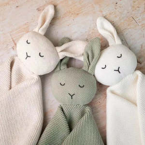 100% Organic Cotton Knitted Bunny Comforter