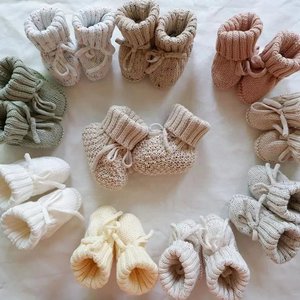 100% Organic Cotton Knitted Booties