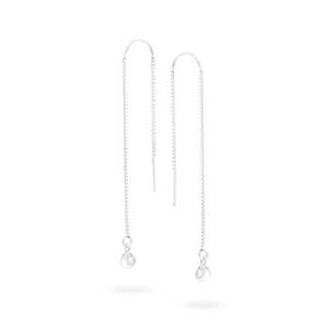All: Sterling Silver Pearl Thread Earrings