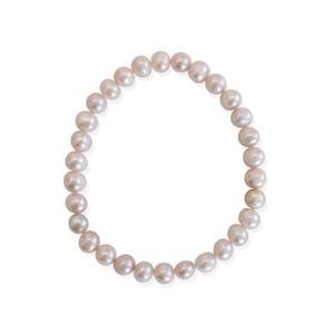 All: Natural Fresh Water Pearl Stretch Bracelet