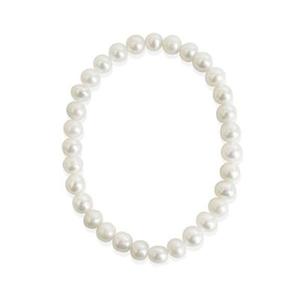 All: White Fresh Water Pearl Stretch Bracelet