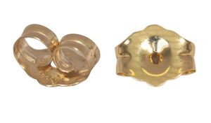 All: 14k Yellow Gold Medium Weight Scroll Earring Backs (Pair)