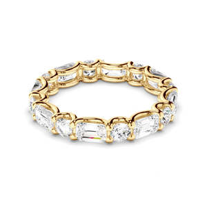 Round Brilliant & Emerald Cut Diamond Eternity Ring