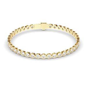 Round Brilliant Cut Laboratory Grown Diamond Bezel Set Tennis Bracelet