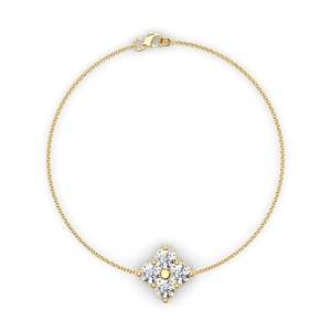 Round Brilliant Cut Laboratory Grown Diamond Clover Style Bracelet