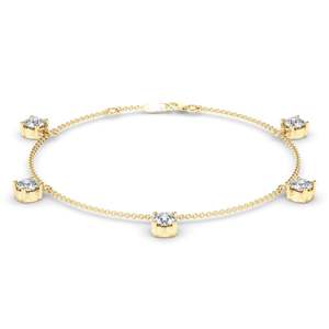 Floating Round Brilliant Cut Laboratory Grown Diamond Bracelet