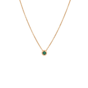 Gemstone Jewellery: 9k Gold Emerald Necklace