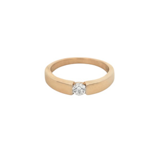 Engagement Rings: 9k Yellow Gold Tension Set Diamond Band
