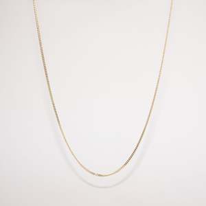 Gifts Under 100: Gold Plated 1.3mm Diamond Cut Curb Chain