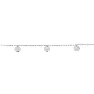 Gifts Under 100: Sterling Silver Hammered Disc Bracelet