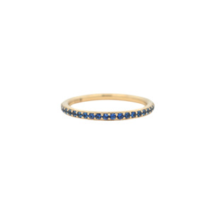 Sapphire: 9k Yellow Gold Sapphire Stacker Band
