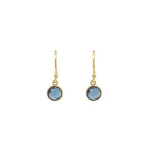 8th Wedding Anniversary Gifts: Gold Plated 'Lysithea' Tourmaline Earrings