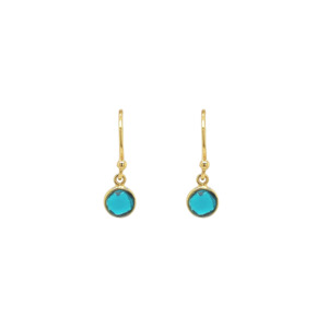 Gold Plated 'Lysithea' Tourmaline Earrings