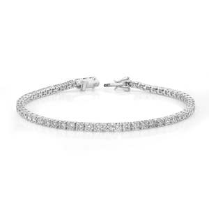 10th Wedding Anniversary Gifts: 9k White Gold 5.00ct Lab Grown Diamond Tennis Bracelet