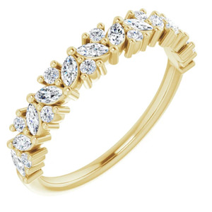 14k Yellow Gold 'Harper' Lab Diamond Band