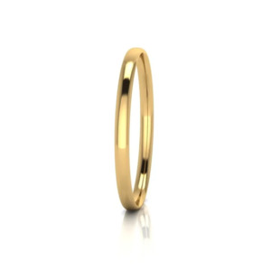 9k Yellow Gold Silver Filled Half Round 6mm Bangle