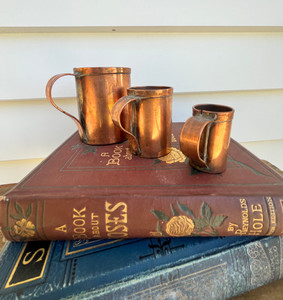 Trio of Antique Copper Measuring Jugs The Vintage Room