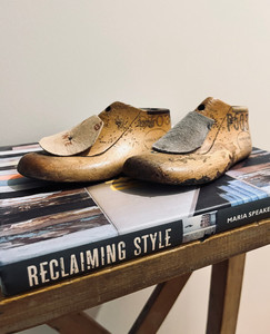 Pair of Childs Vintage Maple Shoe Forms The Vintage Room