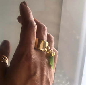 Made To Order: Alia Pounamu pendant ring/ MADE TO ORDER