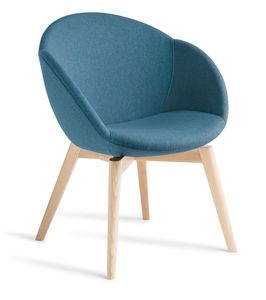 Visitor Chairs: Amelia with Timber Base