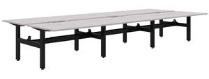 Summit II Fixed Height Back-to-Back 6 Pod Desk