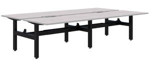 Summit II Fixed Height Back-to-Back 4 Pod Desk