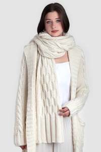 Alpaca Wool Blend Oversized Scarf
