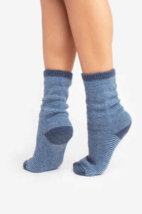 Socks: Nimbus Possum Merino Striped Socks