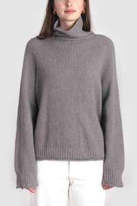 Women: Womens Cashmere Possum Cirrus Chunky Rib Roll Neck