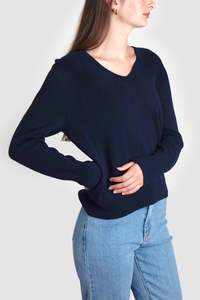 Womens Essential Cashmere V Neck Jumper