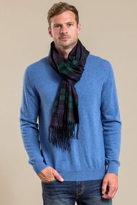 Accessories: Cashmere Large Tartan Scarf